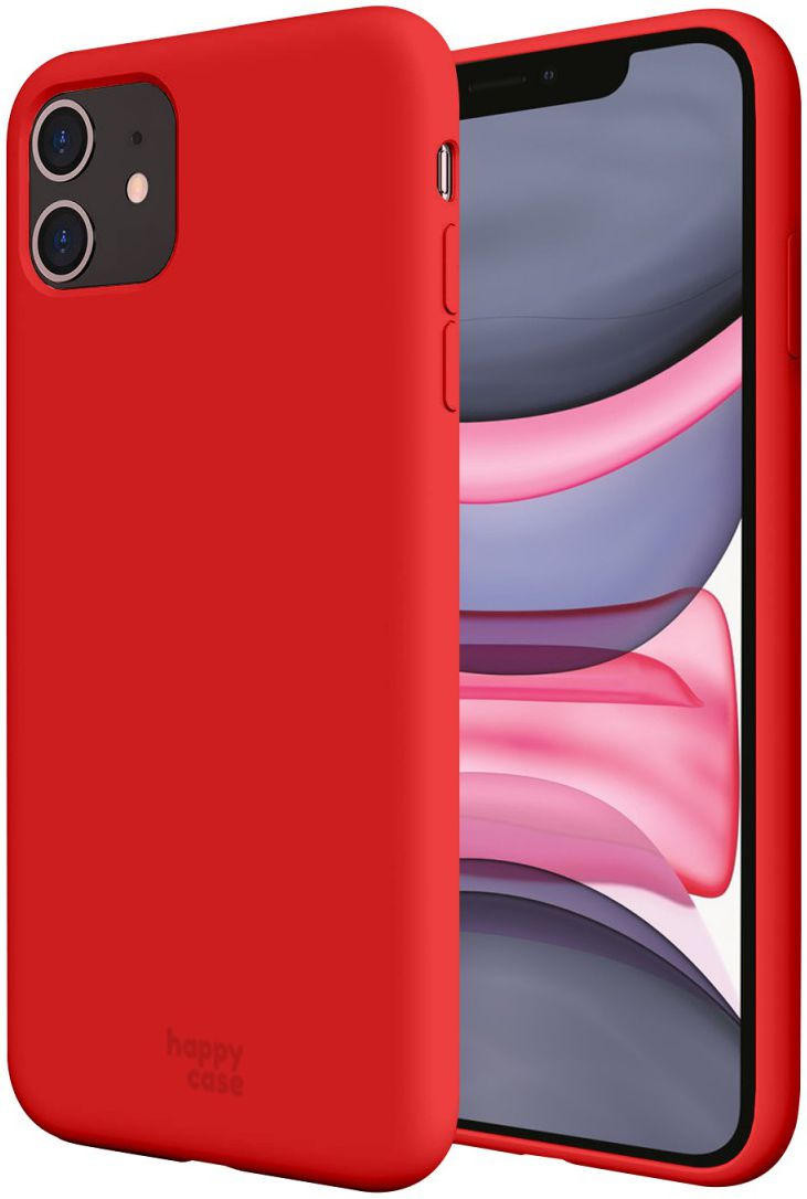 HappyCase Apple iPhone 11 Hoesje Siliconen Back Cover Rood afbeelding 1