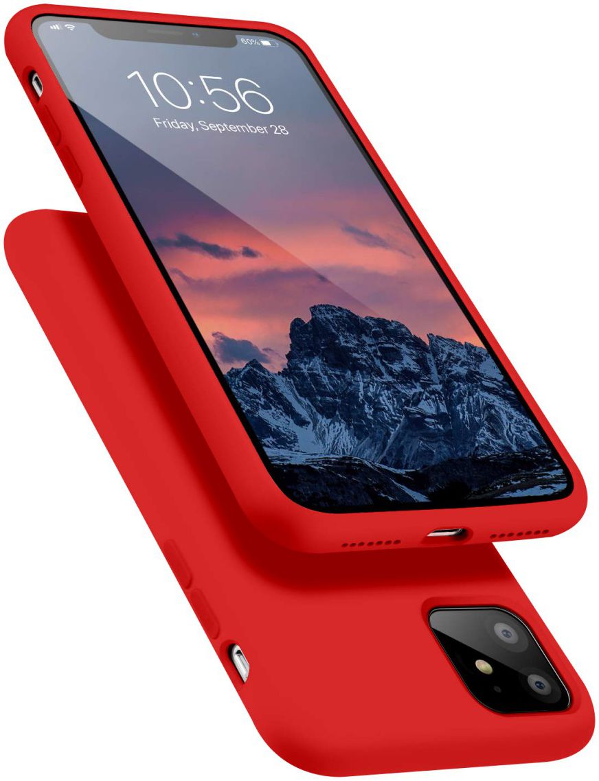HappyCase Apple iPhone 11 Hoesje Siliconen Back Cover Rood afbeelding 2