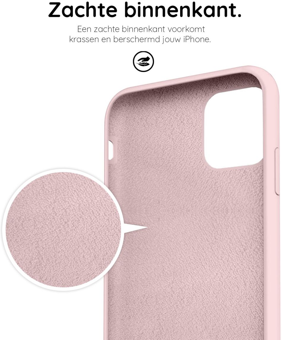 HappyCase Apple iPhone 11 Hoesje Siliconen Back Cover Roze afbeelding 9