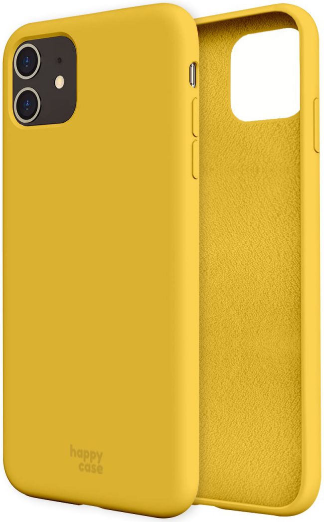 HappyCase Apple iPhone 11 Hoesje Siliconen Back Cover Geel afbeelding 4