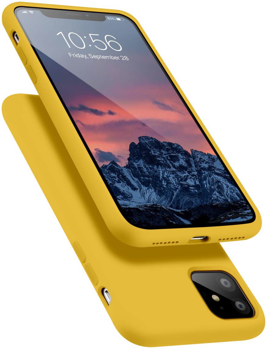 HappyCase Apple iPhone 11 Hoesje Siliconen Back Cover Geel afbeelding 2