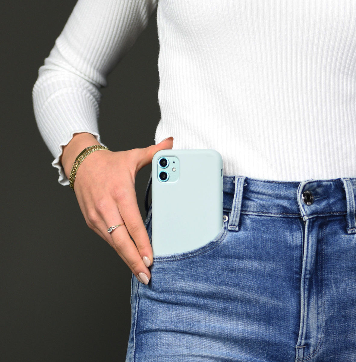 HappyCase Apple iPhone 11 Hoesje Siliconen Back Cover Licht Blauw afbeelding 6