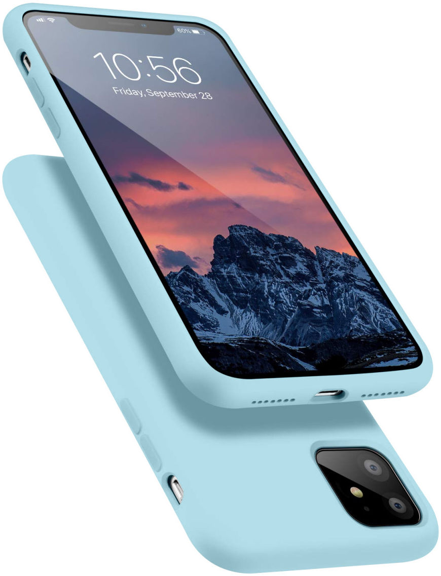 HappyCase Apple iPhone 11 Hoesje Siliconen Back Cover Licht Blauw afbeelding 2