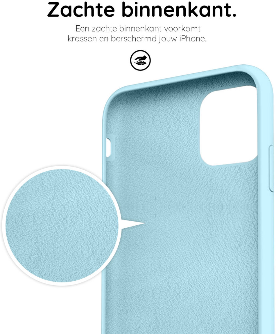 HappyCase Apple iPhone 11 Hoesje Siliconen Back Cover Licht Blauw afbeelding 8
