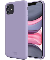 HappyCase Apple iPhone 11 Hoesje Siliconen Back Cover Paars