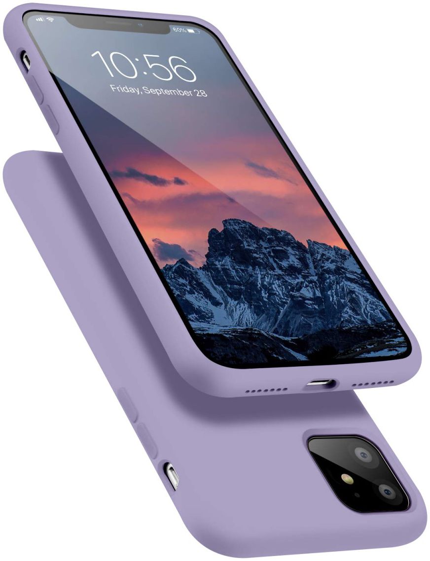 HappyCase Apple iPhone 11 Hoesje Siliconen Back Cover Paars afbeelding 2