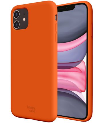 HappyCase Apple iPhone 11 Hoesje Siliconen Back Cover Oranje Hoesjes