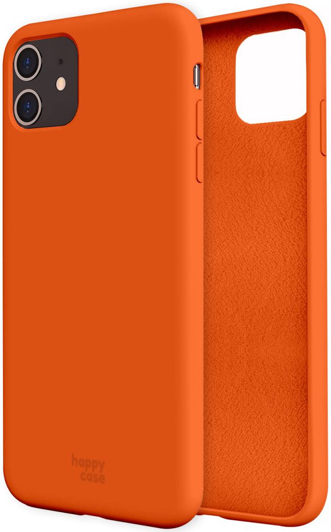 HappyCase Apple iPhone 11 Hoesje Siliconen Back Cover Oranje afbeelding 8