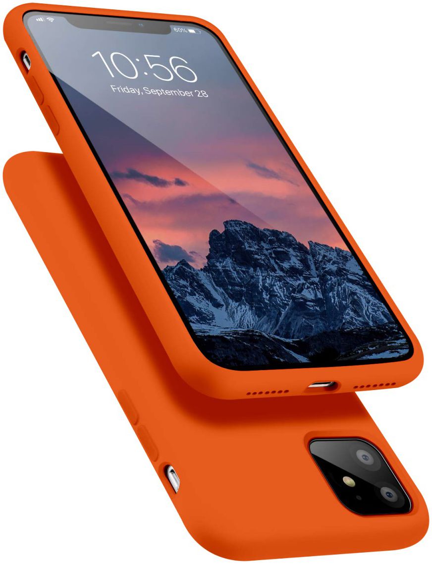 HappyCase Apple iPhone 11 Hoesje Siliconen Back Cover Oranje afbeelding 2