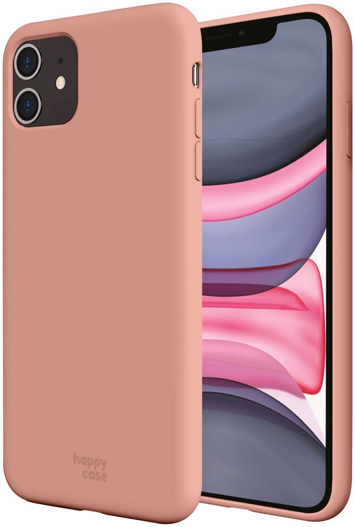 HappyCase Apple iPhone 11 Hoesje Siliconen Back Cover Donker Roze afbeelding 1