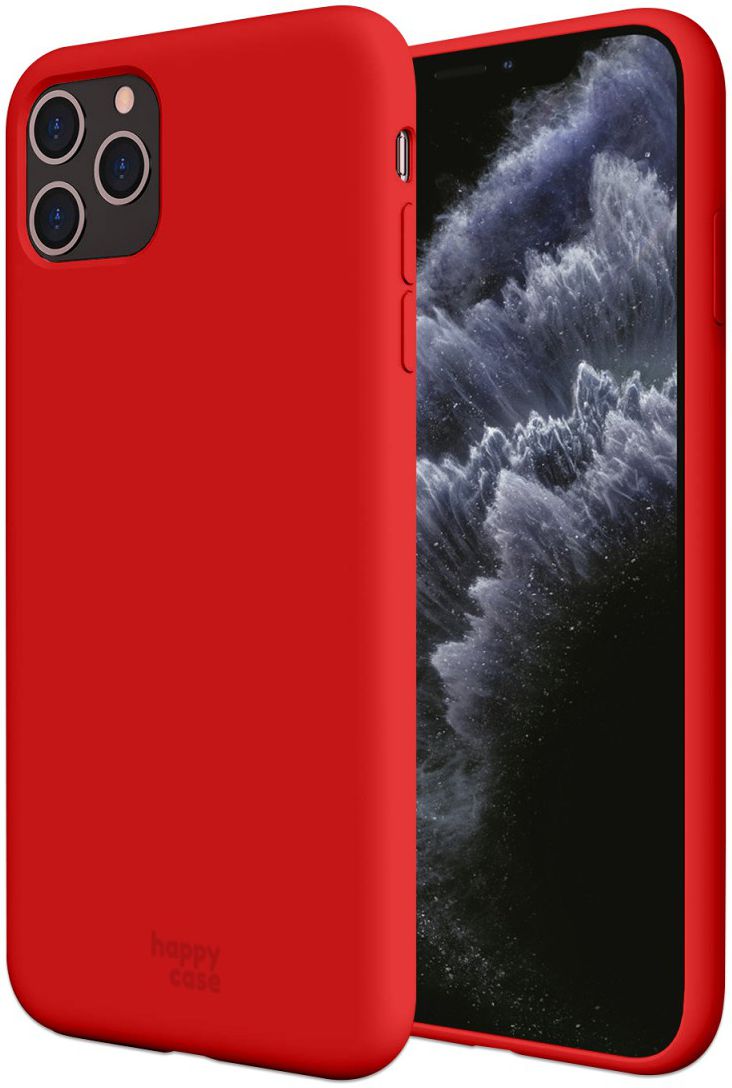 HappyCase iPhone 11 Pro Max Siliconen Back Cover Hoesje Rood afbeelding 1