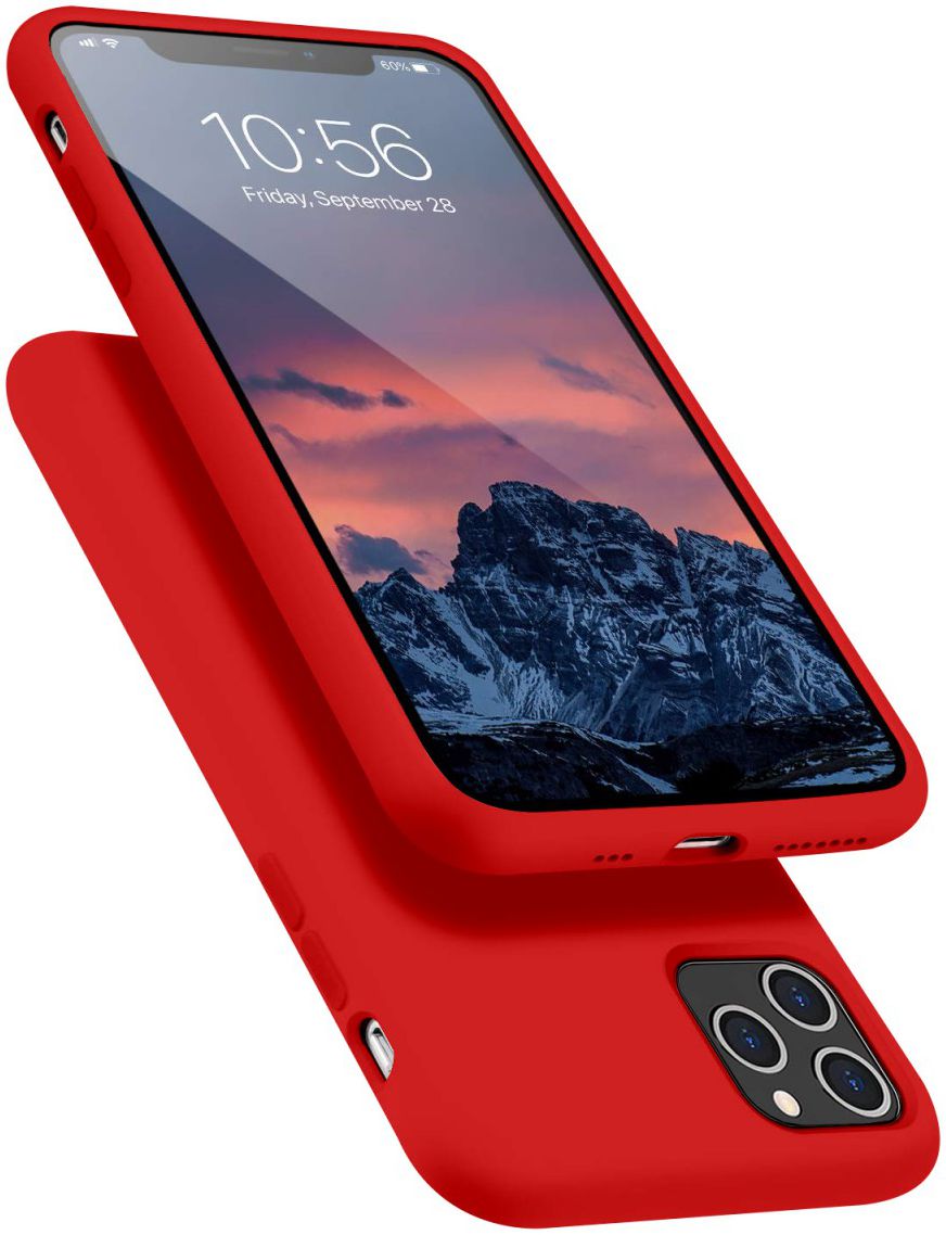 HappyCase iPhone 11 Pro Max Siliconen Back Cover Hoesje Rood afbeelding 2