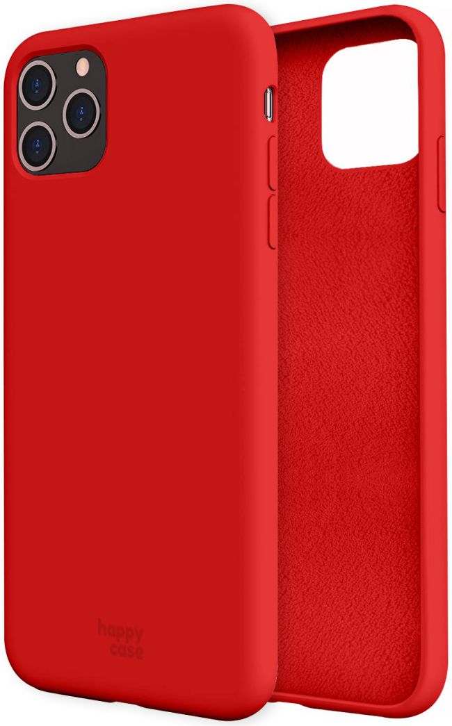 HappyCase iPhone 11 Pro Max Siliconen Back Cover Hoesje Rood afbeelding 8