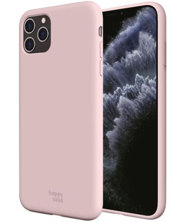 HappyCase iPhone 11 Pro Max Siliconen Back Cover Hoesje Roze Hoesjes