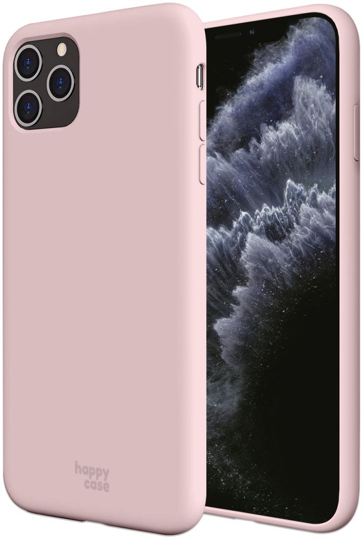 HappyCase iPhone 11 Pro Max Siliconen Back Cover Hoesje Roze afbeelding 1