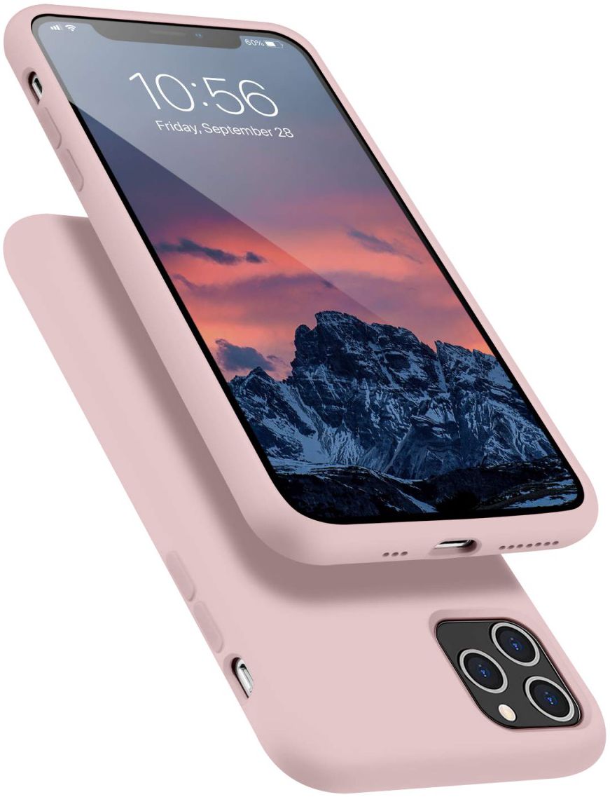 HappyCase iPhone 11 Pro Max Siliconen Back Cover Hoesje Roze afbeelding 2
