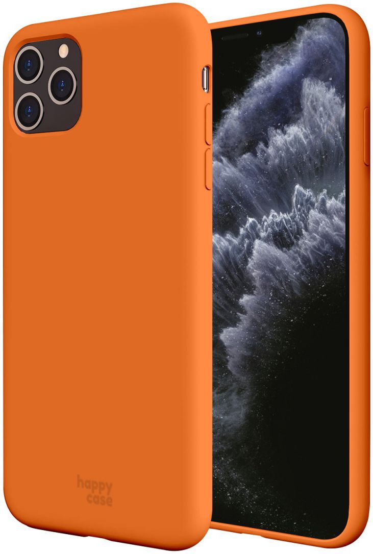 HappyCase iPhone 11 Pro Max Siliconen Back Cover Hoesje Papaya afbeelding 1