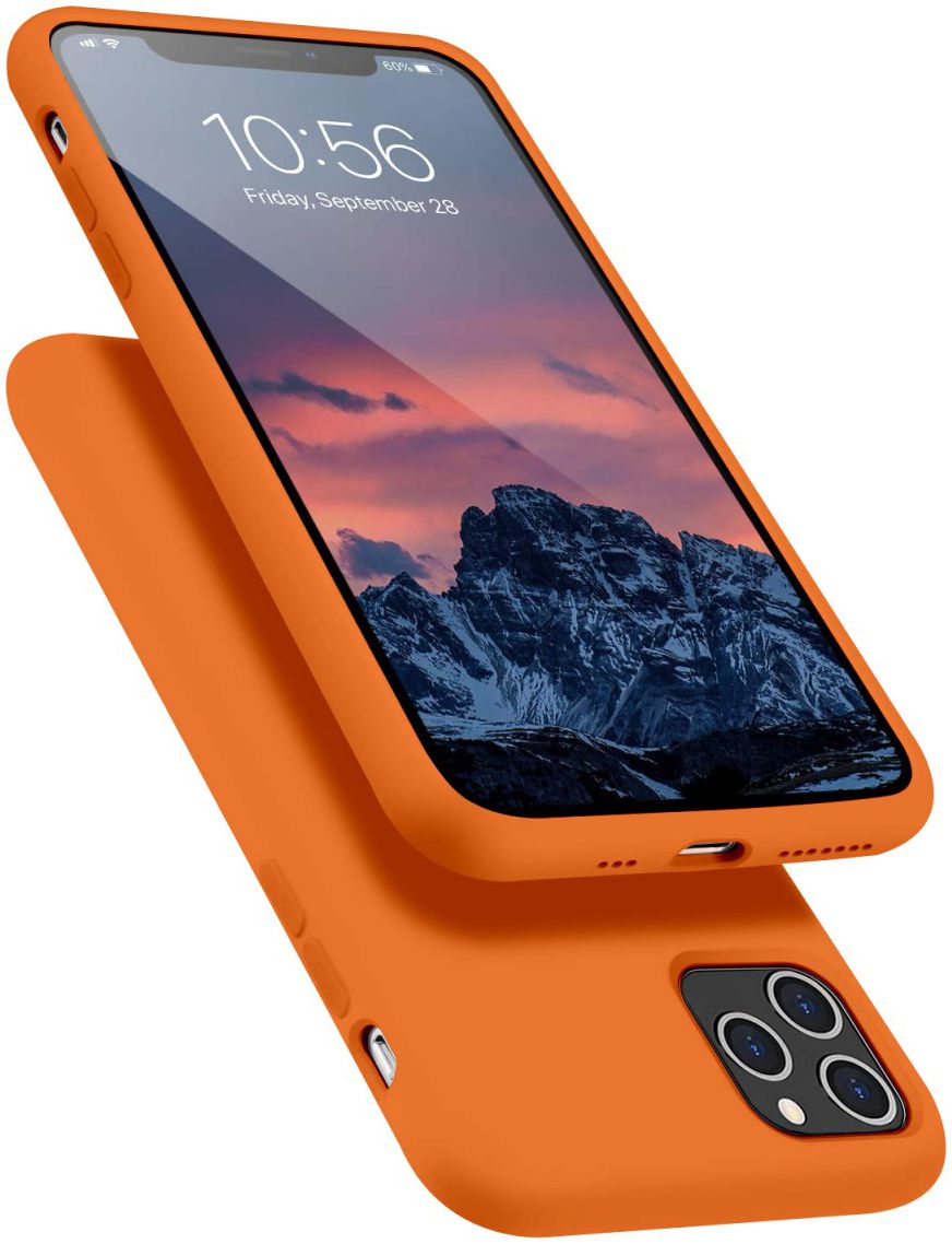 HappyCase iPhone 11 Pro Max Siliconen Back Cover Hoesje Papaya afbeelding 2