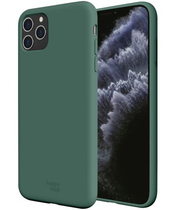 HappyCase iPhone 11 Pro Max Siliconen Back Cover Groen Hoesjes