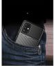 Samsung Galaxy A71 Twill Thunder Texture Hoesje Zwart
