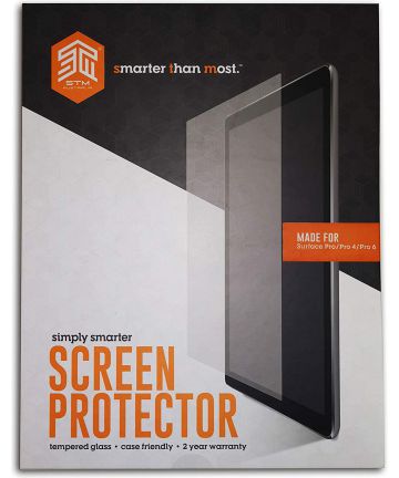 STM Microsoft Surface Pro / Pro 4 / Pro 6 Case Friendly Tempered Glass Screen Protectors