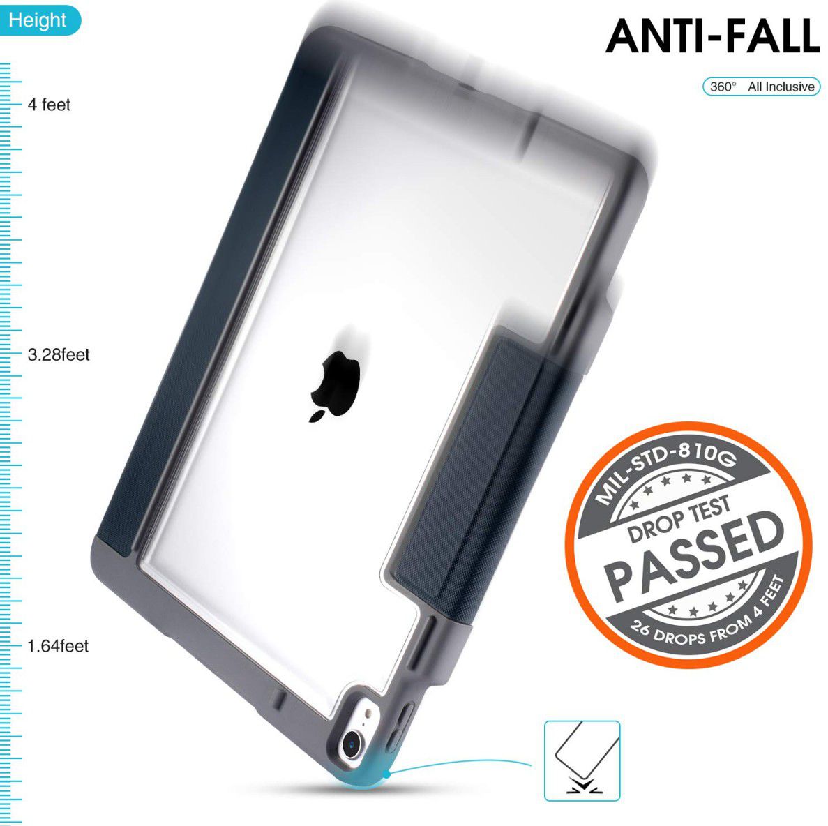 STM Dux Apple iPad Pro 12.9 2018 Flip Hoes Blauw afbeelding 11