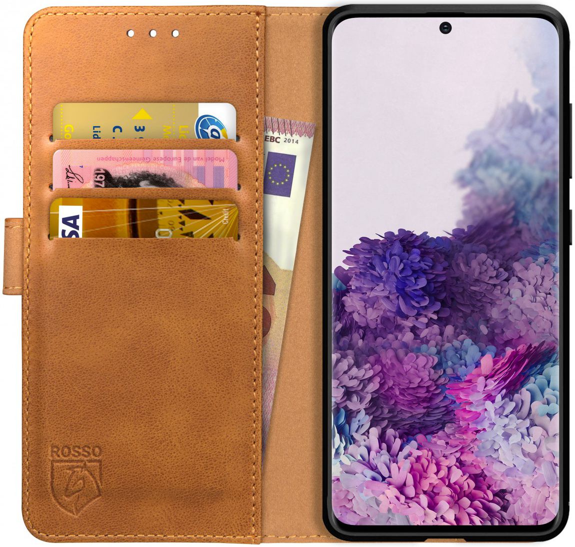 Rosso Element Samsung Galaxy S20 Hoesje Book Cover Lichtbruin afbeelding 1