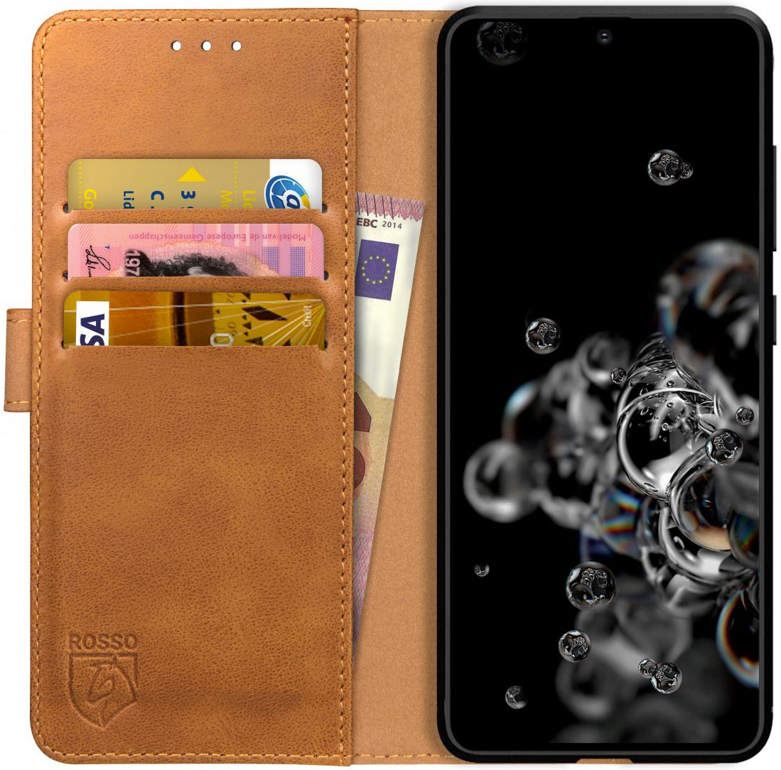 Rosso Element Samsung Galaxy S20 Ultra Hoesje Book Cover Lichtbruin afbeelding 1