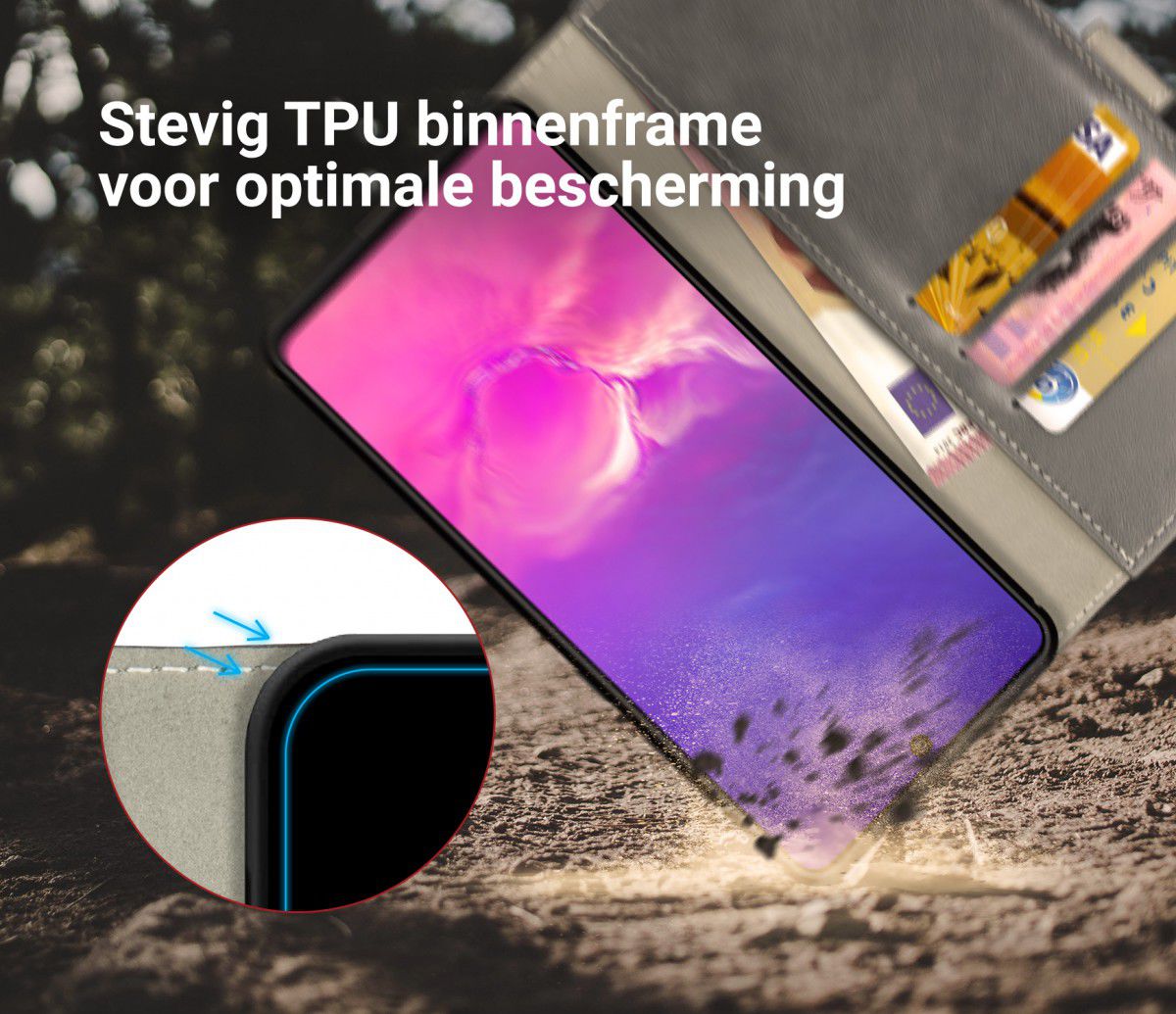 Rosso Element Samsung Galaxy S10 Lite Hoesje Book Cover Grijs afbeelding 5