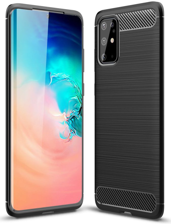 Samsung Galaxy S20 Plus Hoesje Geborsteld TPU Zwart afbeelding 5