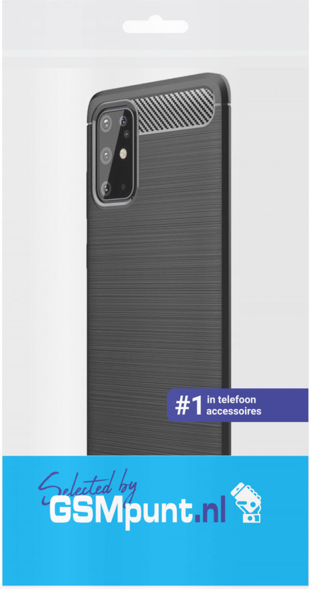 Samsung Galaxy S20 Plus Hoesje Geborsteld TPU Zwart afbeelding 2