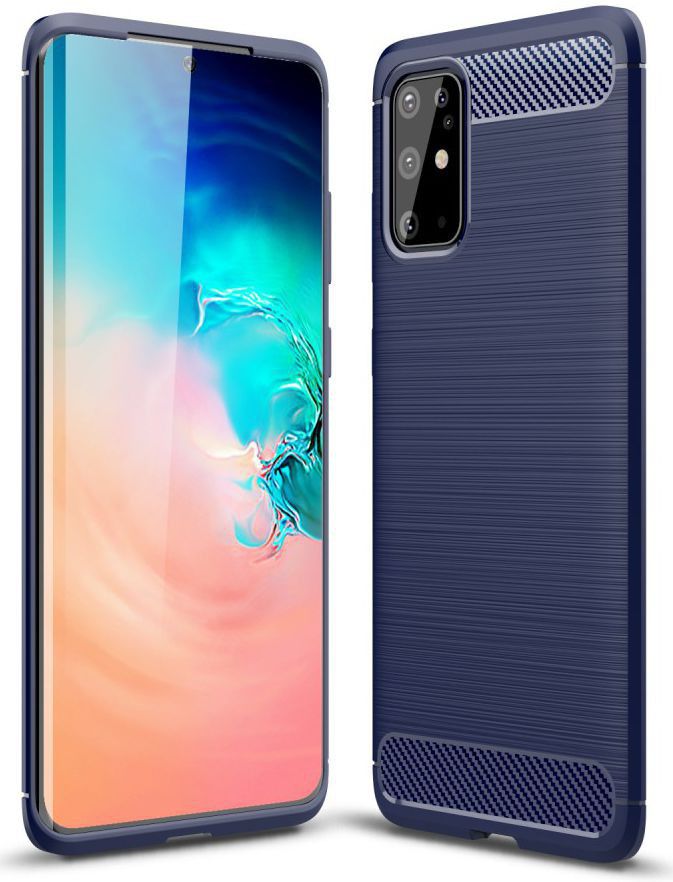 Samsung Galaxy S20 Plus Hoesje Geborsteld TPU Blauw afbeelding 5