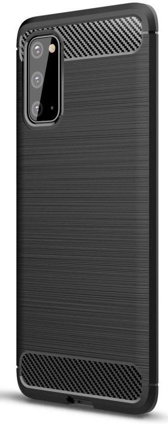 Samsung Galaxy S20 Hoesje Geborsteld TPU Flexibele Back Cover Zwart afbeelding 1