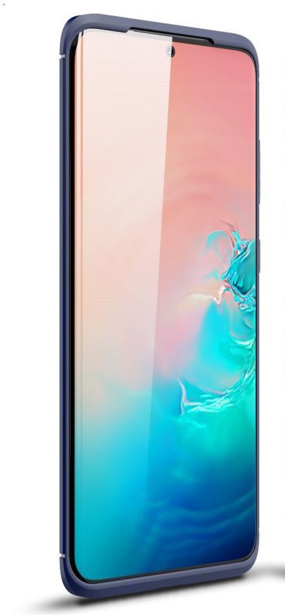 Samsung Galaxy S20 Hoesje Geborsteld TPU Flexibele Back Cover Blauw afbeelding 4