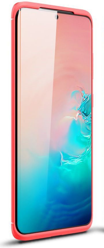 Samsung Galaxy S20 Hoesje Geborsteld TPU Flexibele Back Cover Rood afbeelding 4