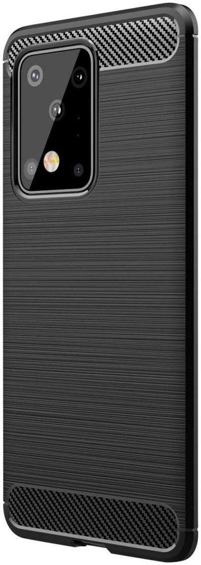 Samsung Galaxy S20 Ultra Geborsteld TPU Hoesje Zwart afbeelding 1