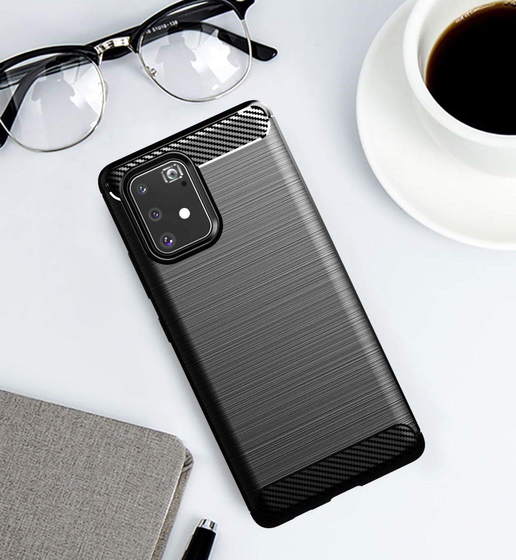 Samsung Galaxy S10 Lite Geborsteld TPU Hoesje Zwart afbeelding 4