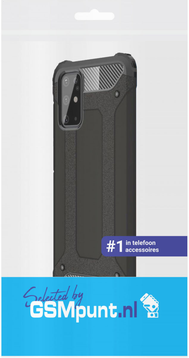 Samsung Galaxy S20 Plus Hoesje Shock Proof Hybride Back Cover Zwart afbeelding 2
