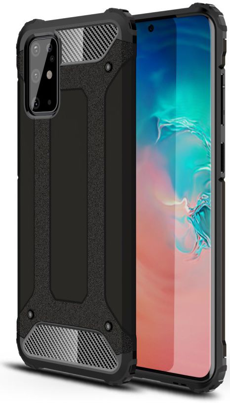 Samsung Galaxy S20 Plus Hoesje Shock Proof Hybride Back Cover Zwart afbeelding 1