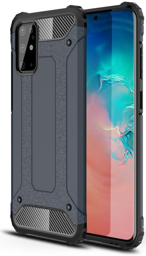 Samsung Galaxy S20 Plus Hoesje Shock Proof Hybride Back Cover Blauw afbeelding 1
