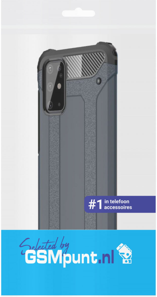 Samsung Galaxy S20 Plus Hoesje Shock Proof Hybride Back Cover Blauw afbeelding 2