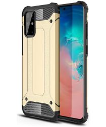 Samsung Galaxy S20 Plus Hoesje Shock Proof Hybride Back Cover Goud