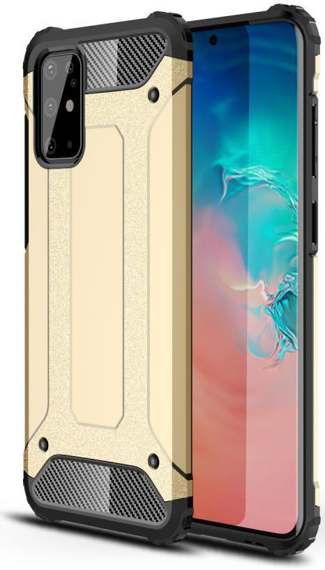 Samsung Galaxy S20 Plus Hoesje Shock Proof Hybride Back Cover Goud afbeelding 1