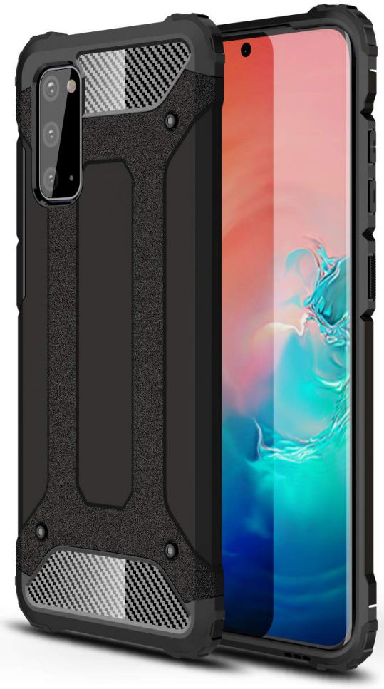Samsung Galaxy S20 Shock Proof Hoesje Hybride Backcover Zwart afbeelding 1