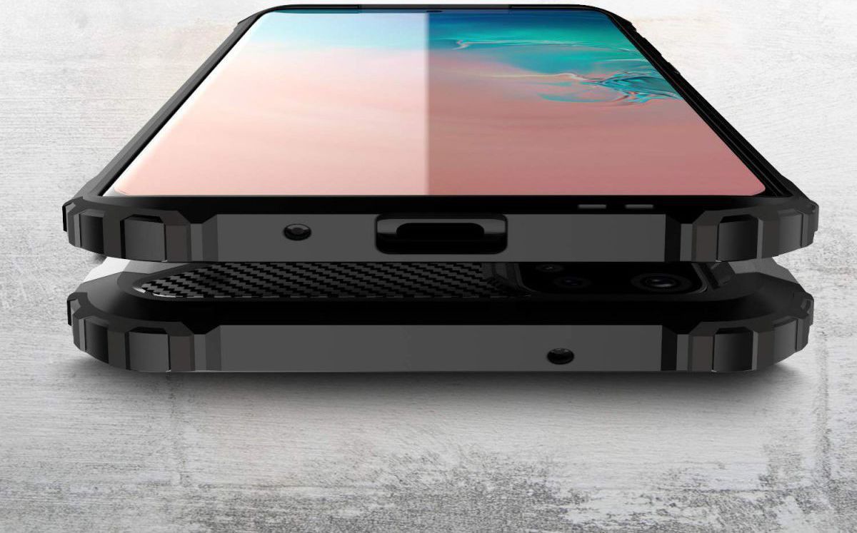 Samsung Galaxy S20 Ultra Hoesje Shock Proof Hybride Backcover Zwart afbeelding 4