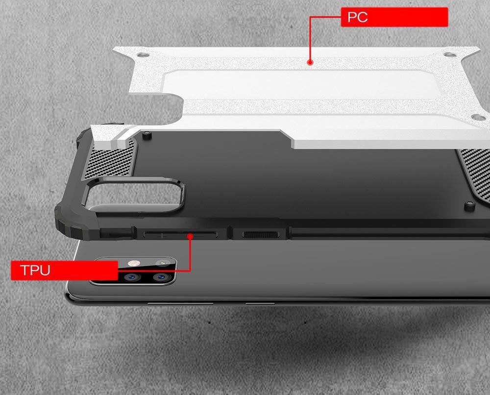 Samsung Galaxy S10 Lite Hoesje Hybride Zwart afbeelding 2