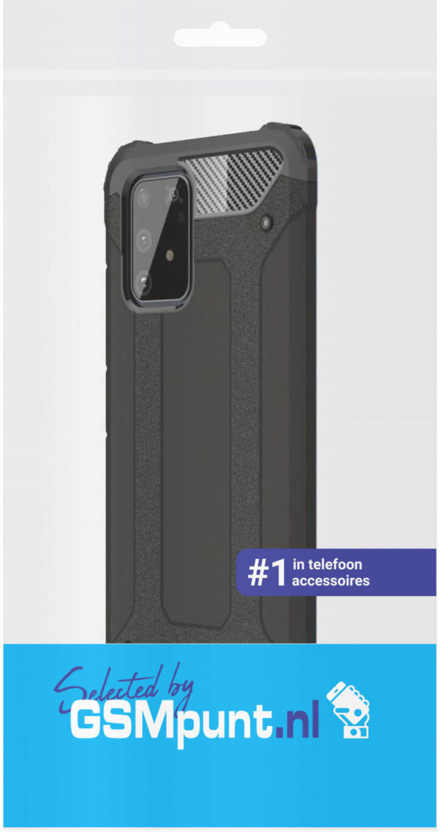 Samsung Galaxy S10 Lite Hoesje Hybride Zwart afbeelding 4