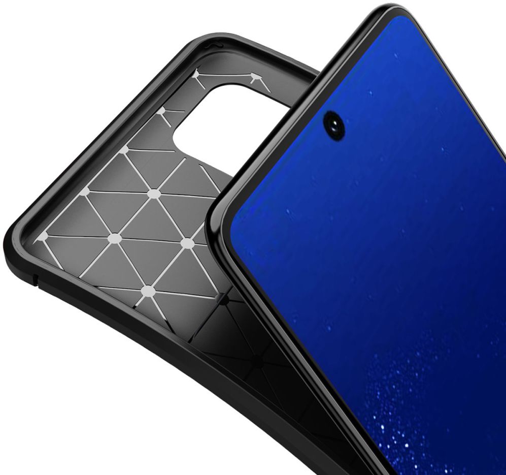 Samsung Galaxy Note 10 Lite Siliconen Carbon Hoesje Zwart afbeelding 12