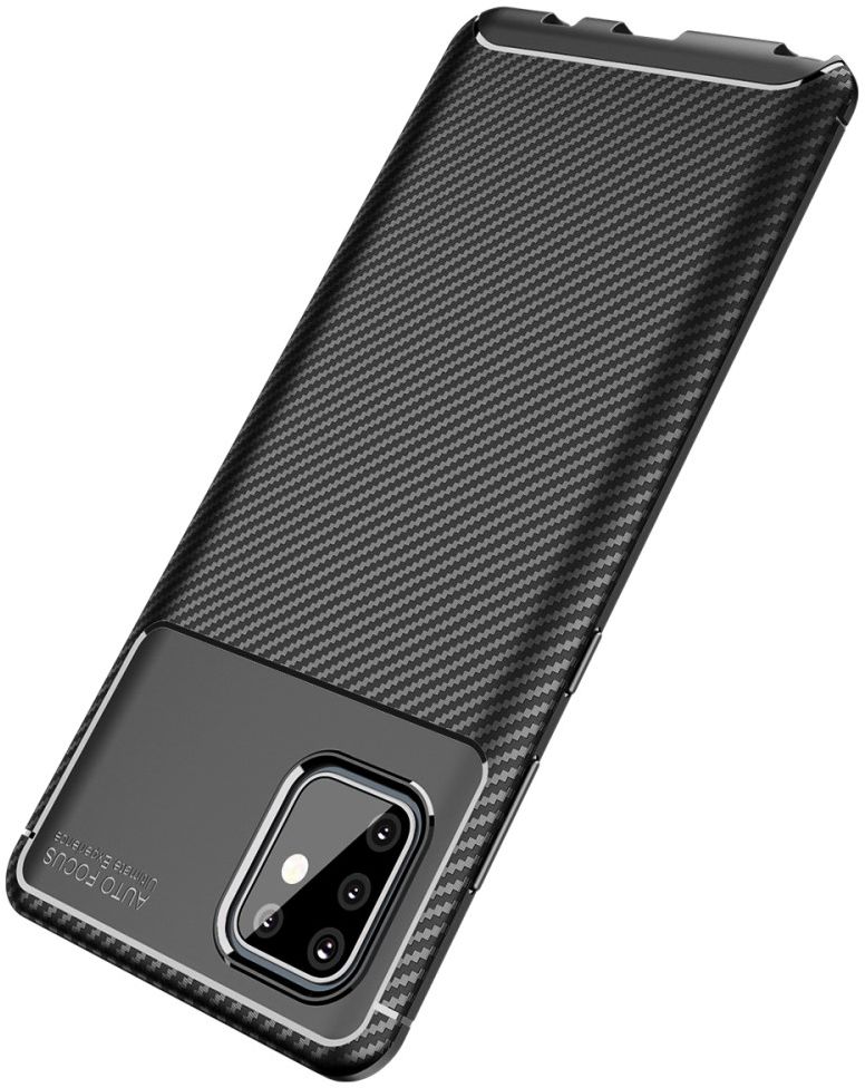 Samsung Galaxy Note 10 Lite Siliconen Carbon Hoesje Zwart afbeelding 13