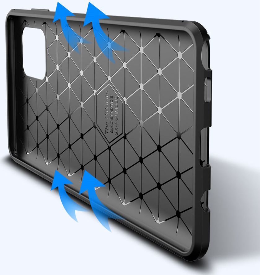 Samsung Galaxy Note 10 Lite Siliconen Carbon Hoesje Zwart afbeelding 8